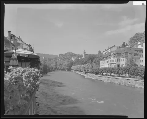 Baden und Ennetbaden: Blick von der Schiefen Brücke