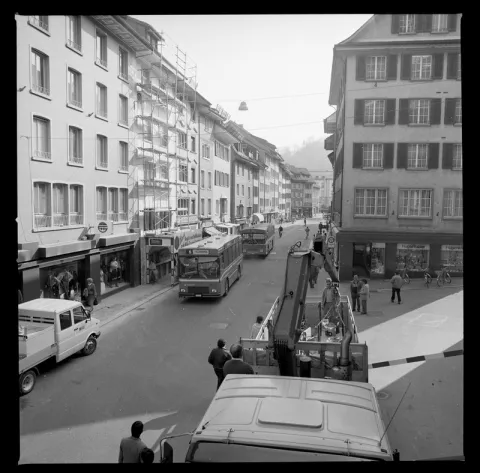 Weite Gasse vom Löwenbrunnen aus